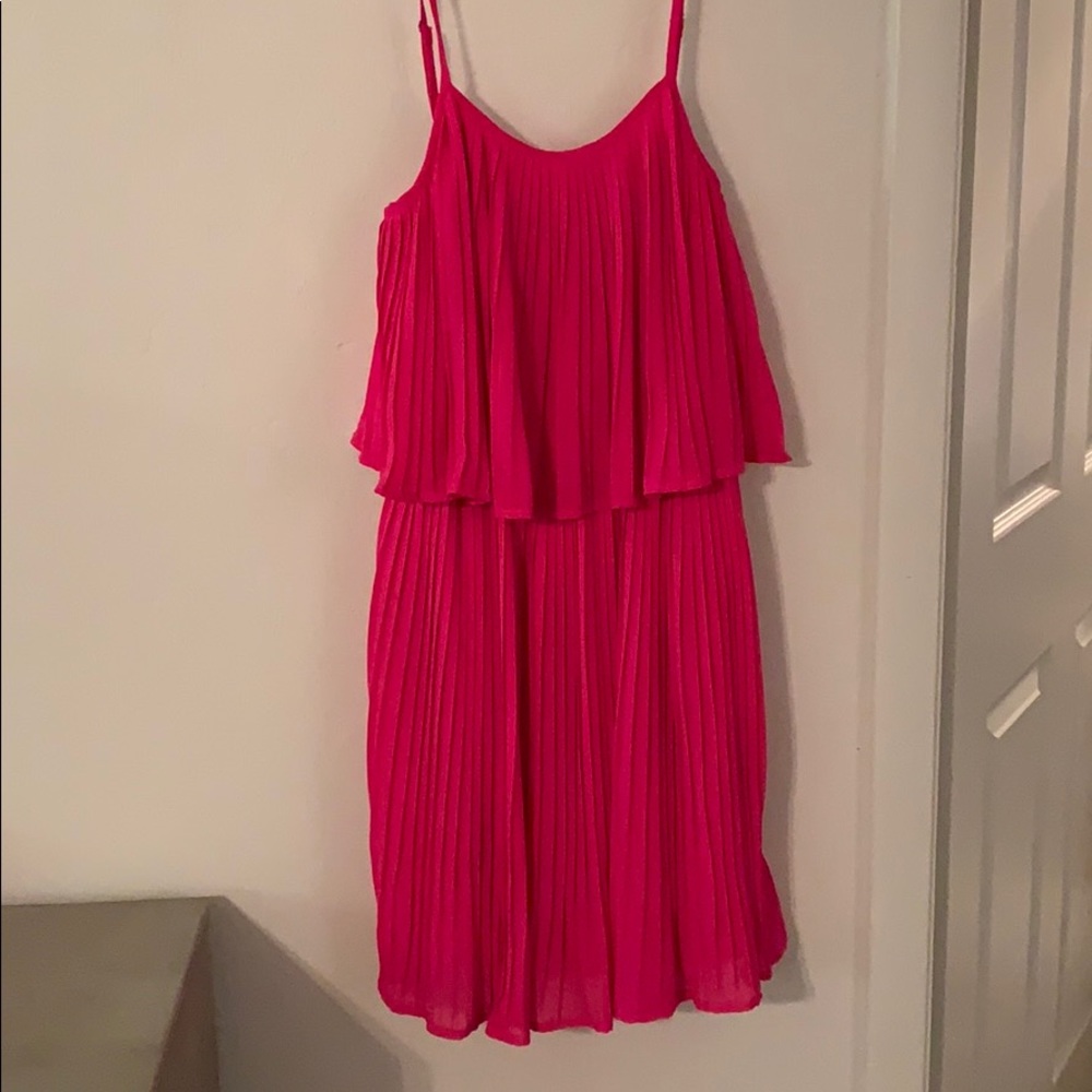 Pleated pink dress